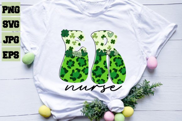 ER Nurse St Patrick's Day Design: Graphics & Illustrations