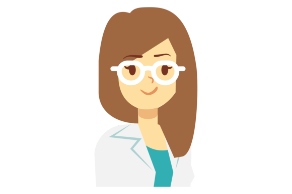 Female Doctor Character Avatar. Medical Graphics