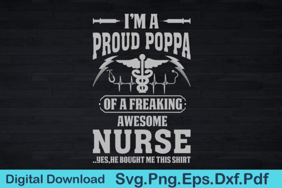 Funny Nurse Poppa T-Shirt Graphics for Branding