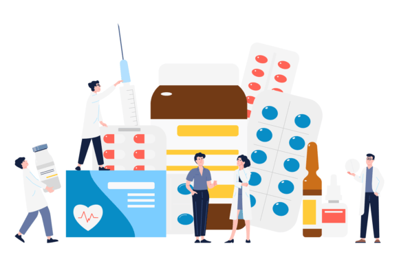 Medical Treatment Illustration. Doctors Graphics