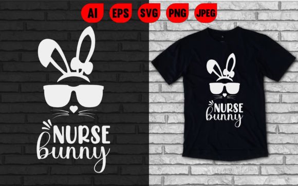 Nurse Bunny Easter Day T Shirt Graphics
