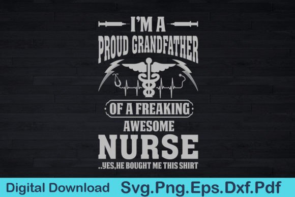 Nurse Grandfather T-Shirt Gift for Men