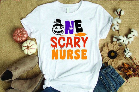 One Scary Nurse-Halloween T-shirt: Graphics and T-Shirt Designs
