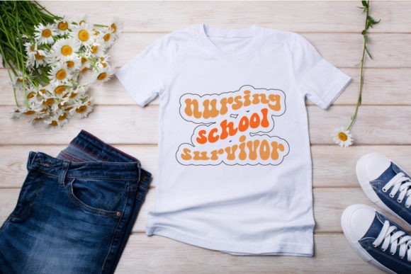 Retro Nurse T-shirt Design Graphics
