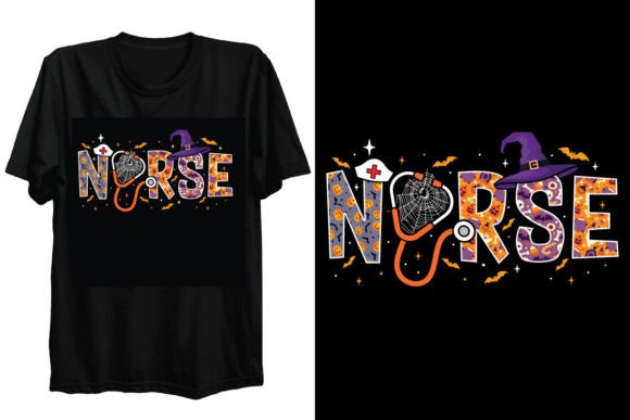Spooky Nurse Halloween T-Shirt Design Graphics