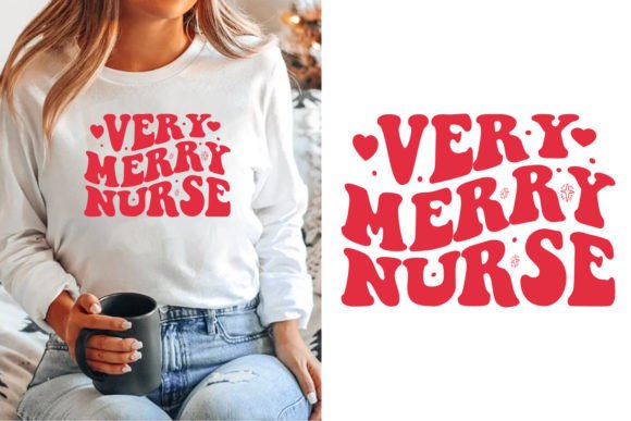 Very Merry Nurse. Nurse Christmas Shirt Graphics